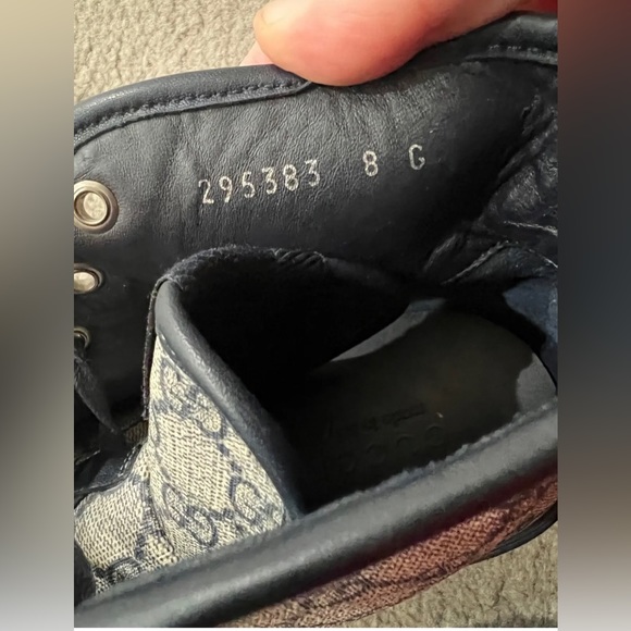 Gucci GG Brooklyn California High Top leather Logo monogram canvas sneakers shoe - Picture 11 of 12